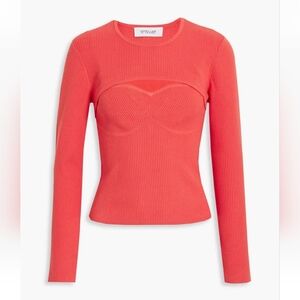 17. NWOT DEREK LAM 10 CROSBY NESSA RIBBED CORAL BOLERO
